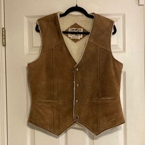 Women's Brown Suede Vest